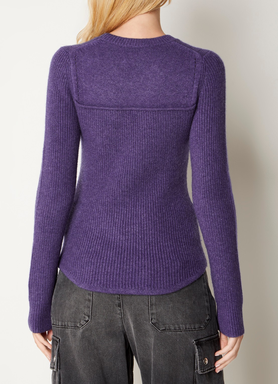Isabel Marant Brumea fijngebreide pullover in kasjmierblend - achterkant 5 paars