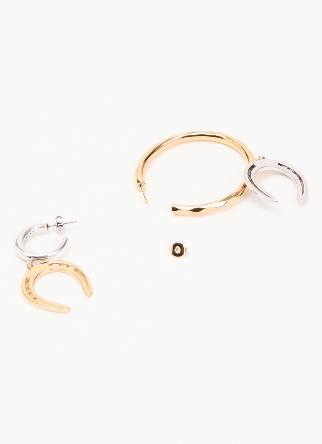 Isabel Marant Bryne oorstekers met hanger - detail zilver