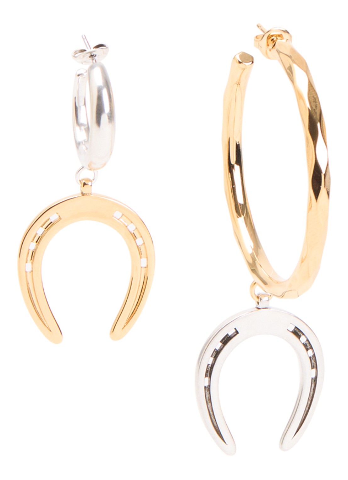 Isabel Marant Bryne oorstekers met hanger - voorkant 2 zilver