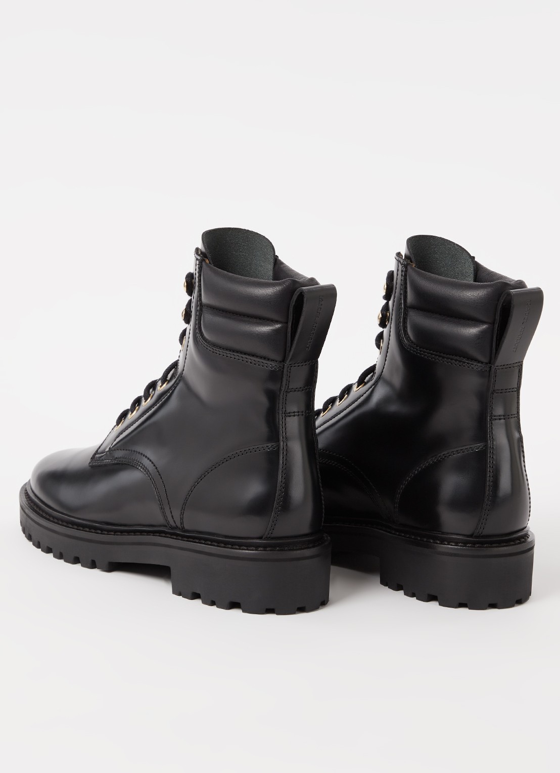 Isabel Marant Campa biker boot van kalfsleer - detail 4 zwart