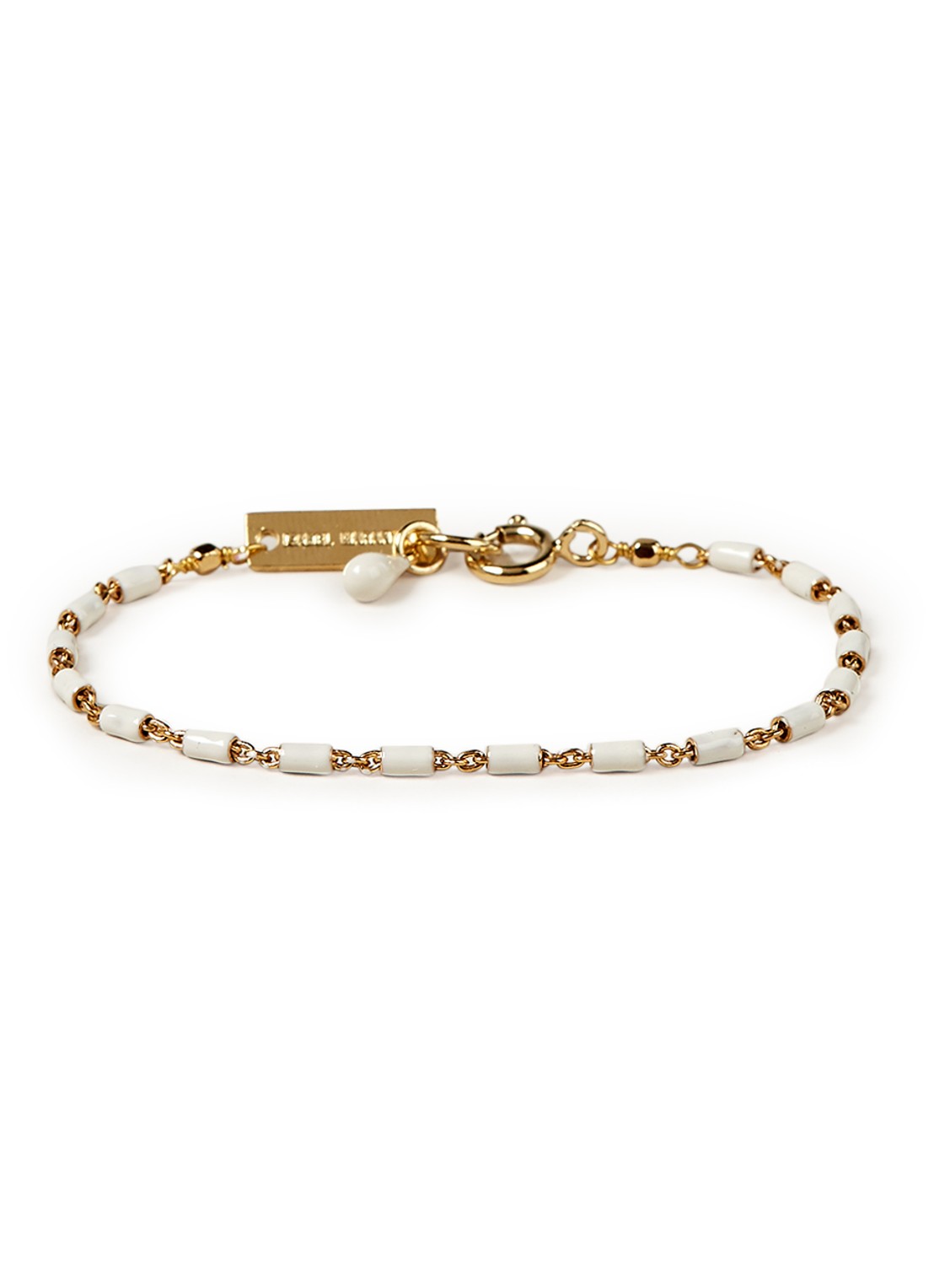Isabel Marant Casablanca armband met witte details  - voorkant 2 goud