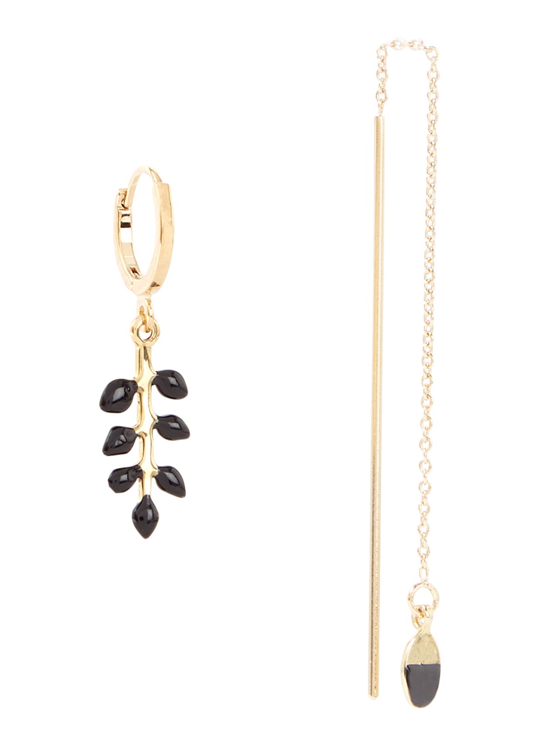 Isabel Marant Casablanca oorbellen met hanger - voorkant 2 goud