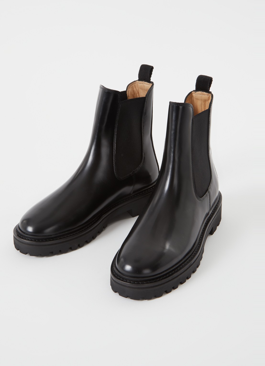 Isabel Marant Castay chelsea boot van kalfsleer - detail zwart