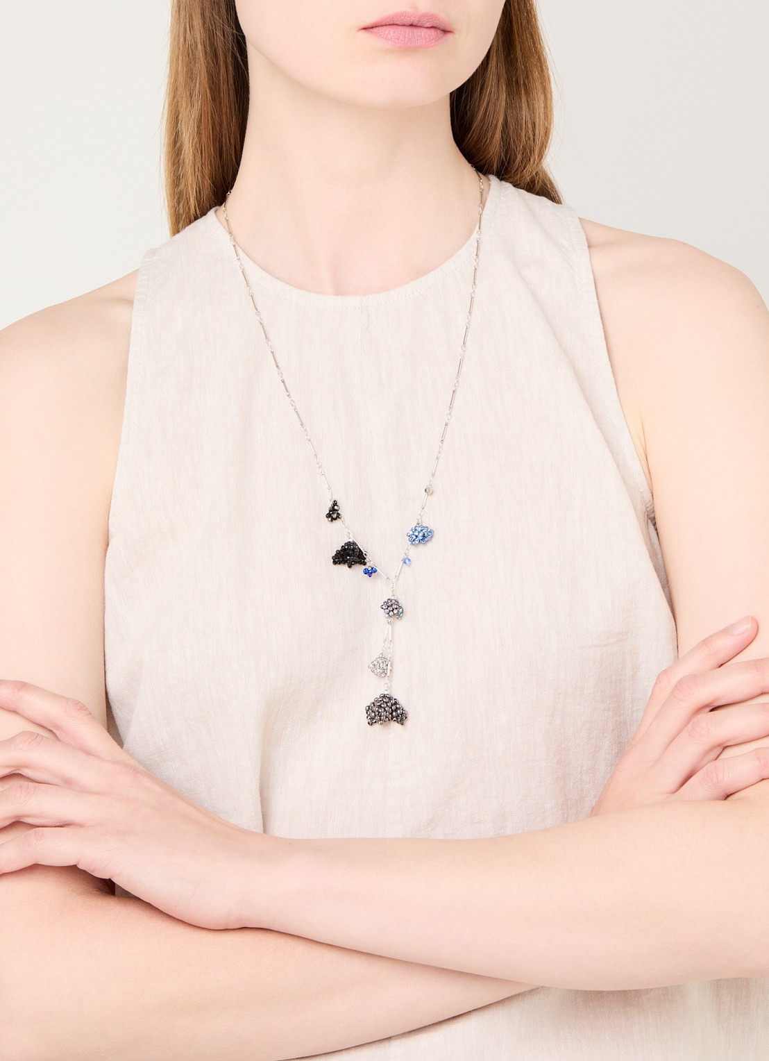 Isabel Marant Catalina ketting met hanger - voorkant 6 blauw