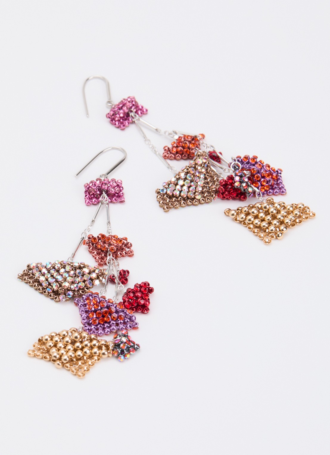 Isabel Marant Catalina oorhangers met kristal - detail zilver
