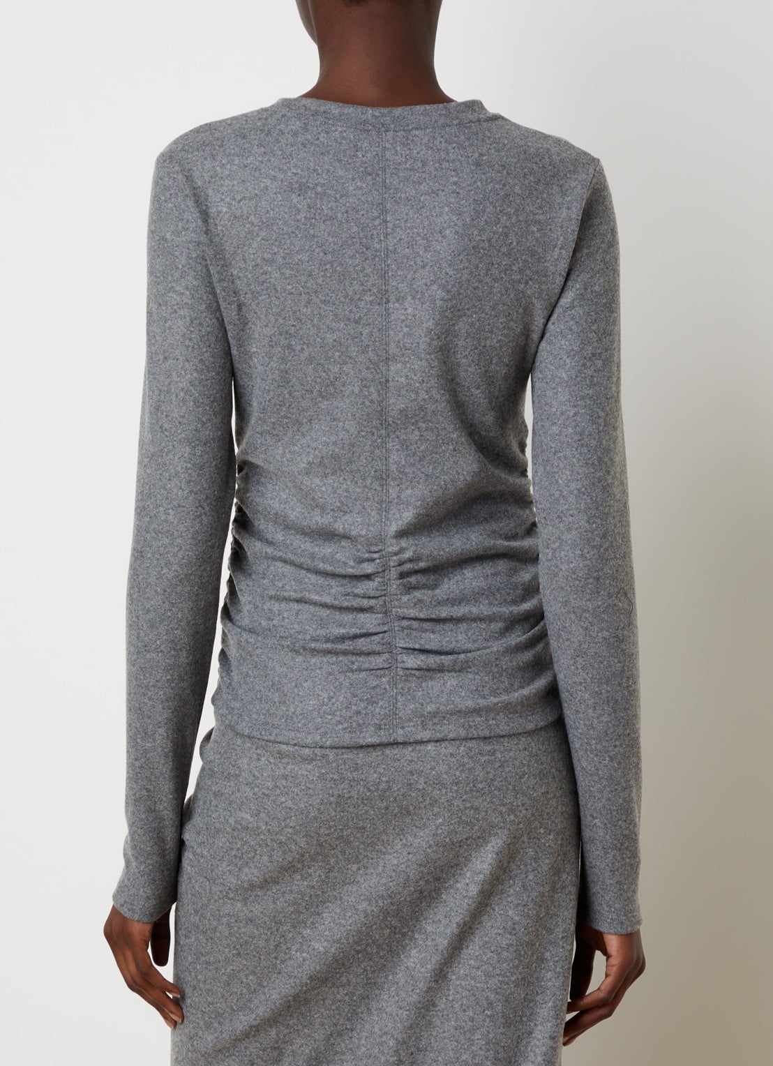 Isabel Marant Dalesa top in wolblend met stretch - achterkant 3 grijs
