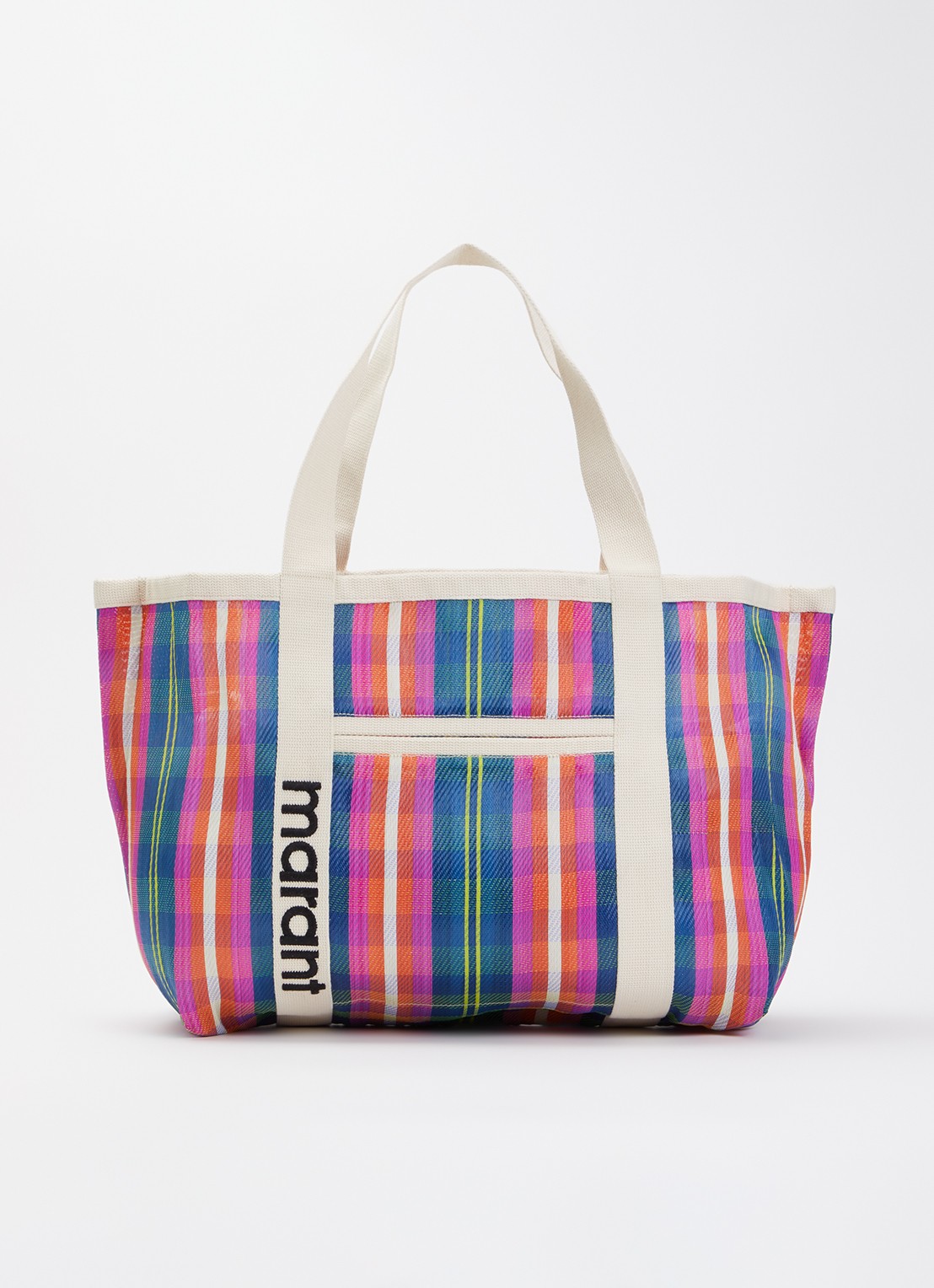Isabel Marant Darwen shopper met ruitdessin  - voorkant 5 roze
