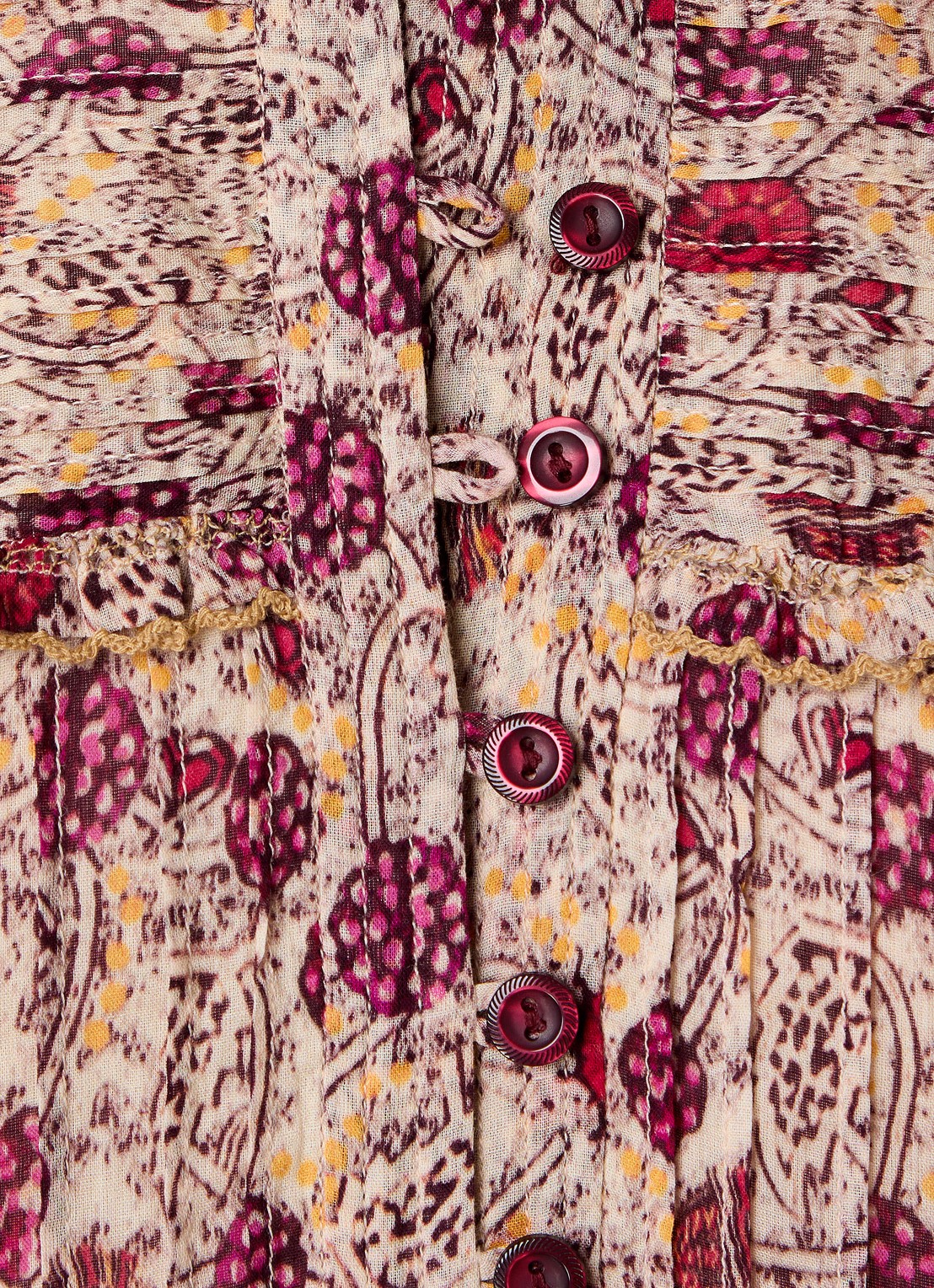 Isabel Marant Daynia mini blousejurk met print - detail 5 orange