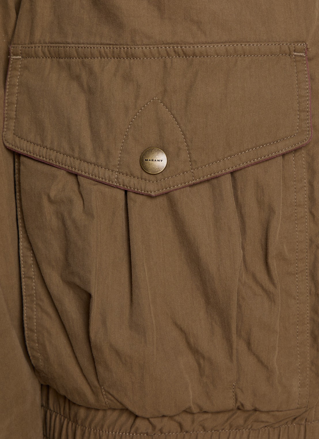 Isabel Marant Desha jack met klepzakken en afritsbare mouwen  - detail 3 mosgroen