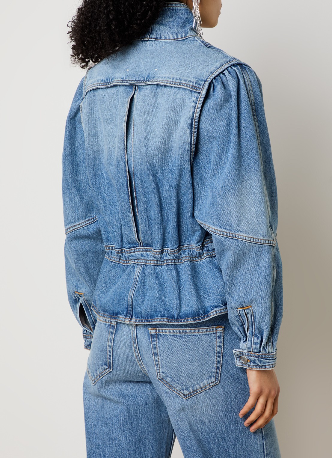Isabel Marant Dolie spijkerjas met steekzakken - achterkant 6 indigo