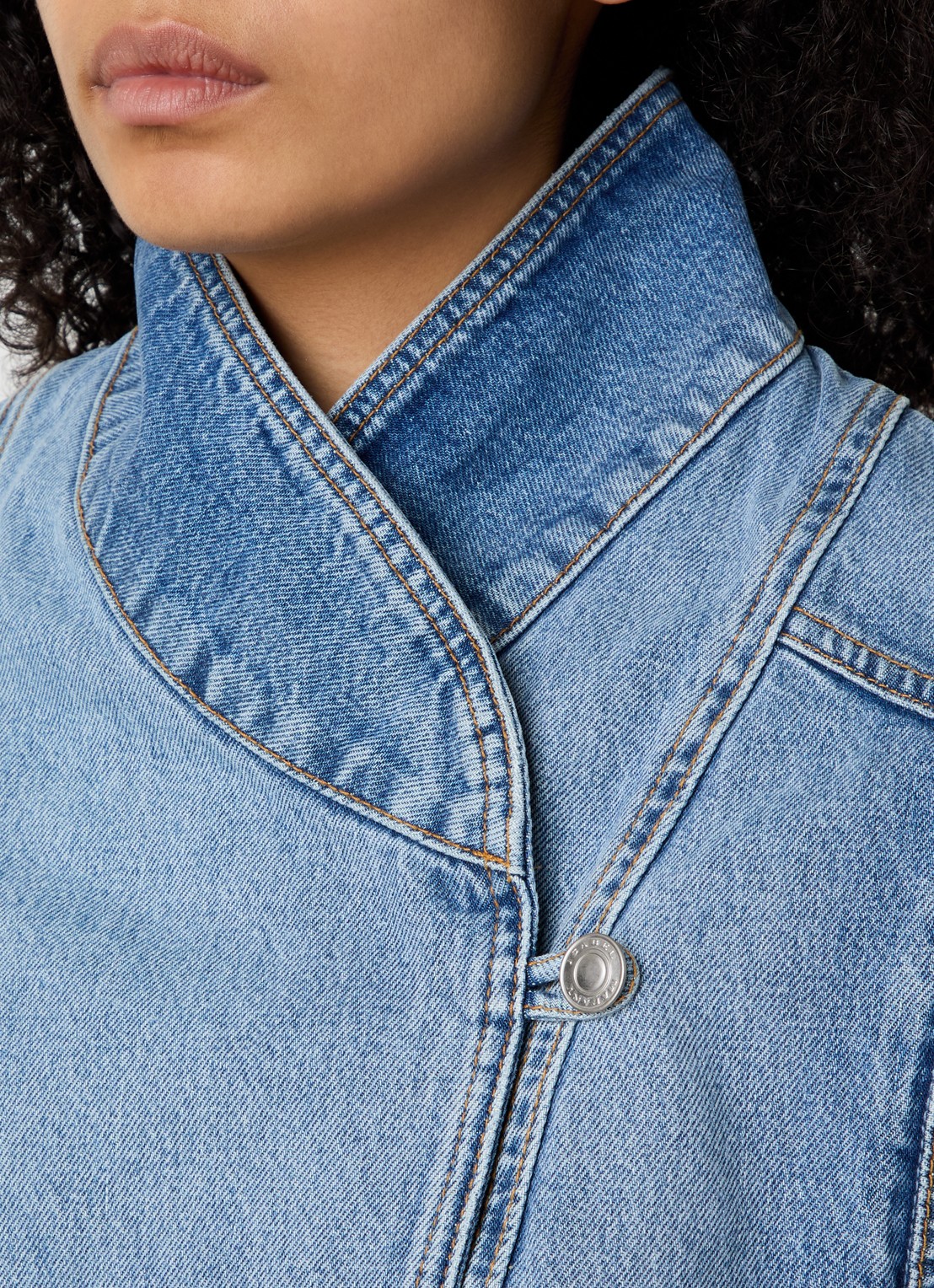 Isabel Marant Dolie spijkerjas met steekzakken - detail 5 indigo