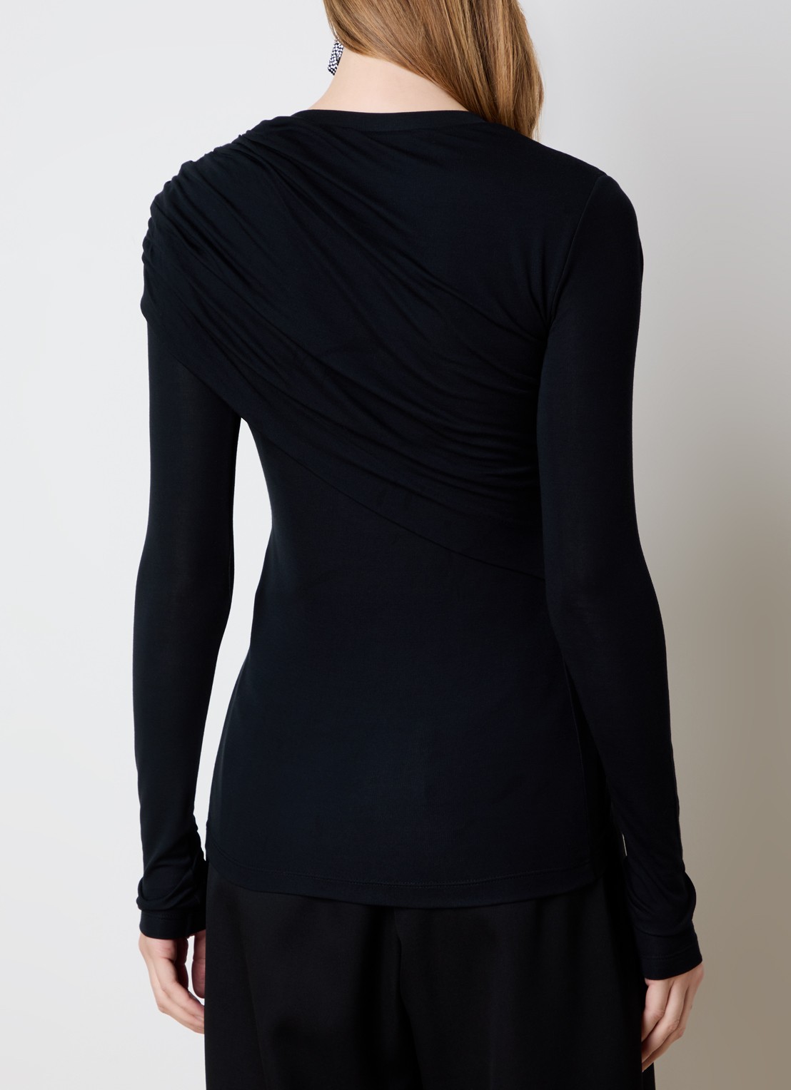 Isabel Marant Dressi top met gedrapeerd detail - achterkant 3 zwart