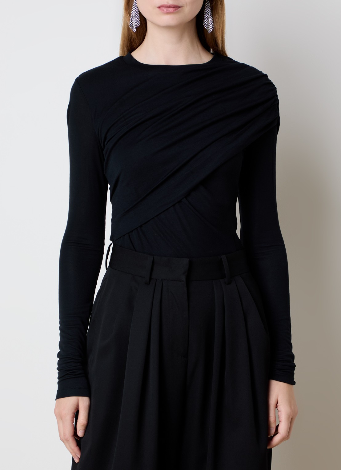 Isabel Marant Dressi top met gedrapeerd detail - detail zwart