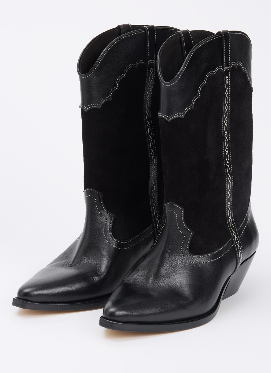 Isabel Marant Duerto cowboylaars van kalfsleer - detail 2 zwart