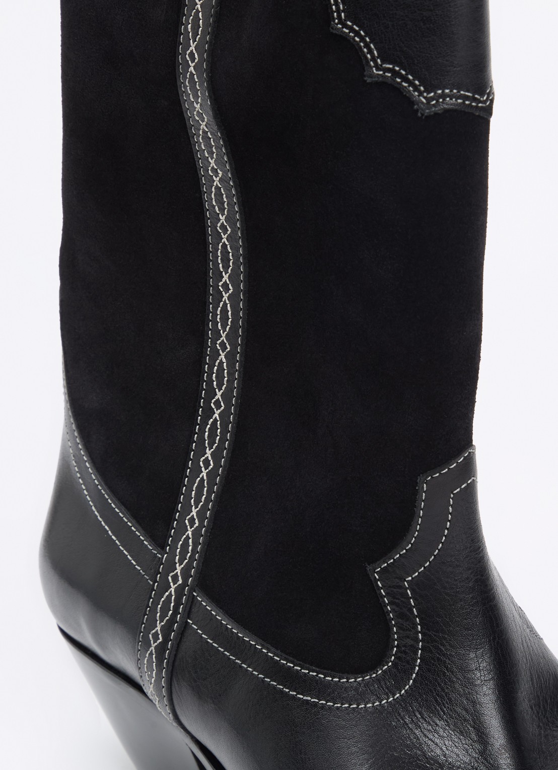 Isabel Marant Duerto cowboylaars van kalfsleer - detail 4 zwart