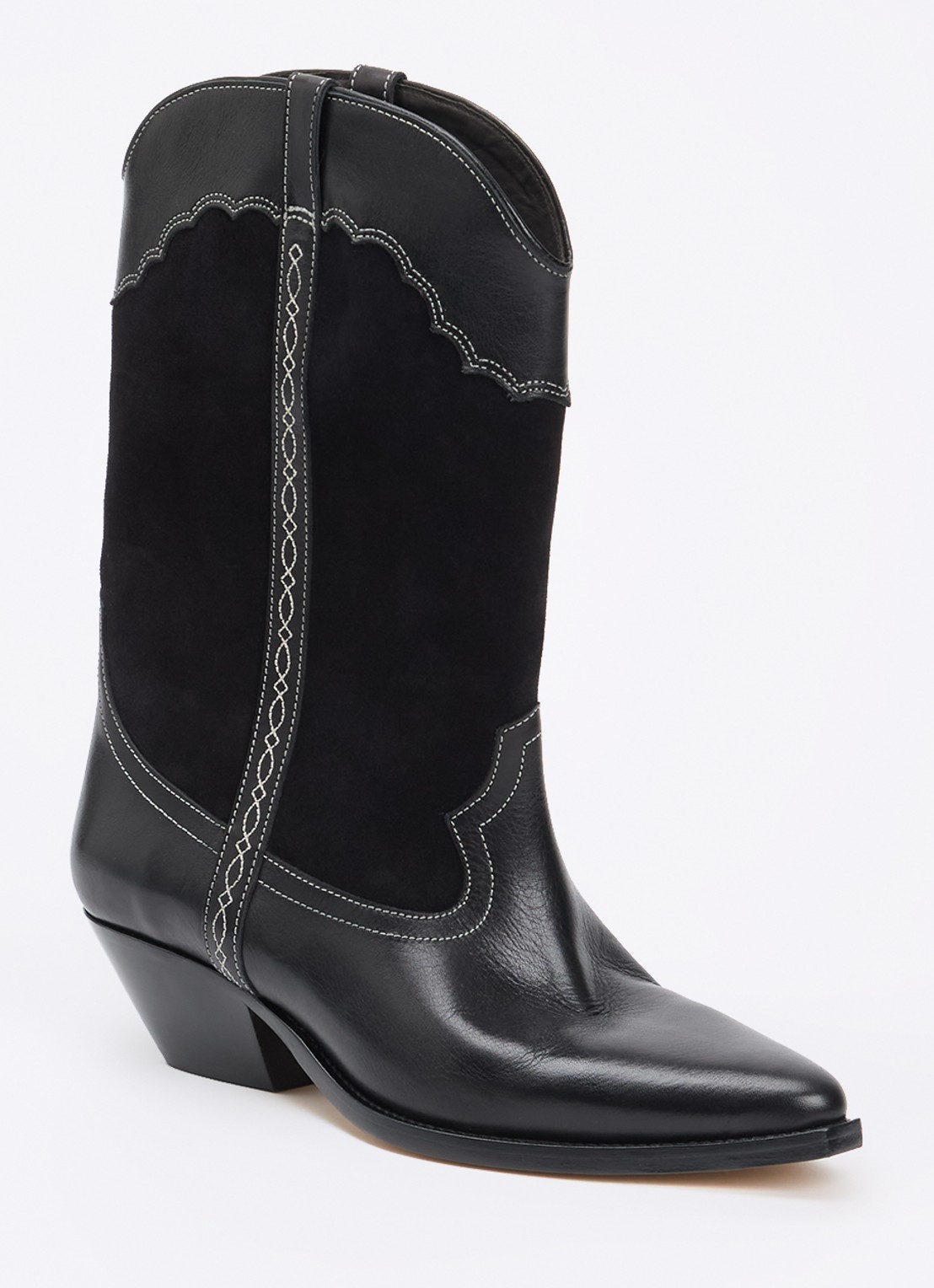 Isabel Marant Duerto cowboylaars van kalfsleer - voorkant 5 zwart