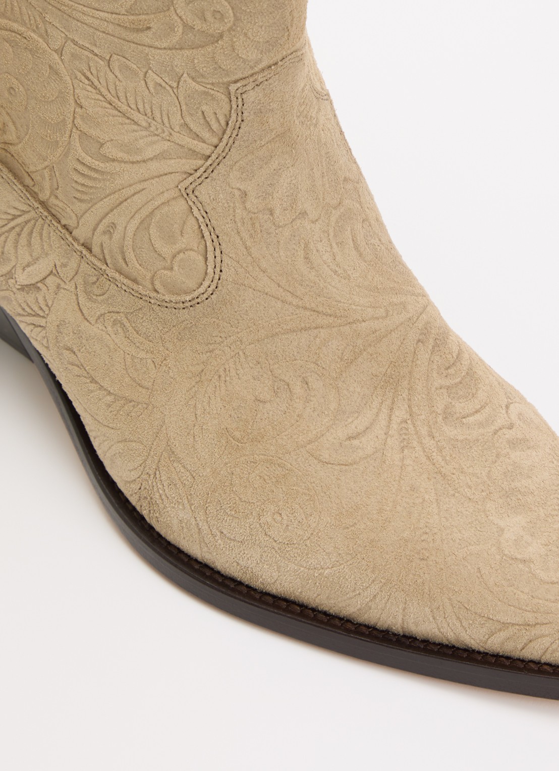 Isabel Marant Duerto laars van kalfssuède - detail 3 zand
