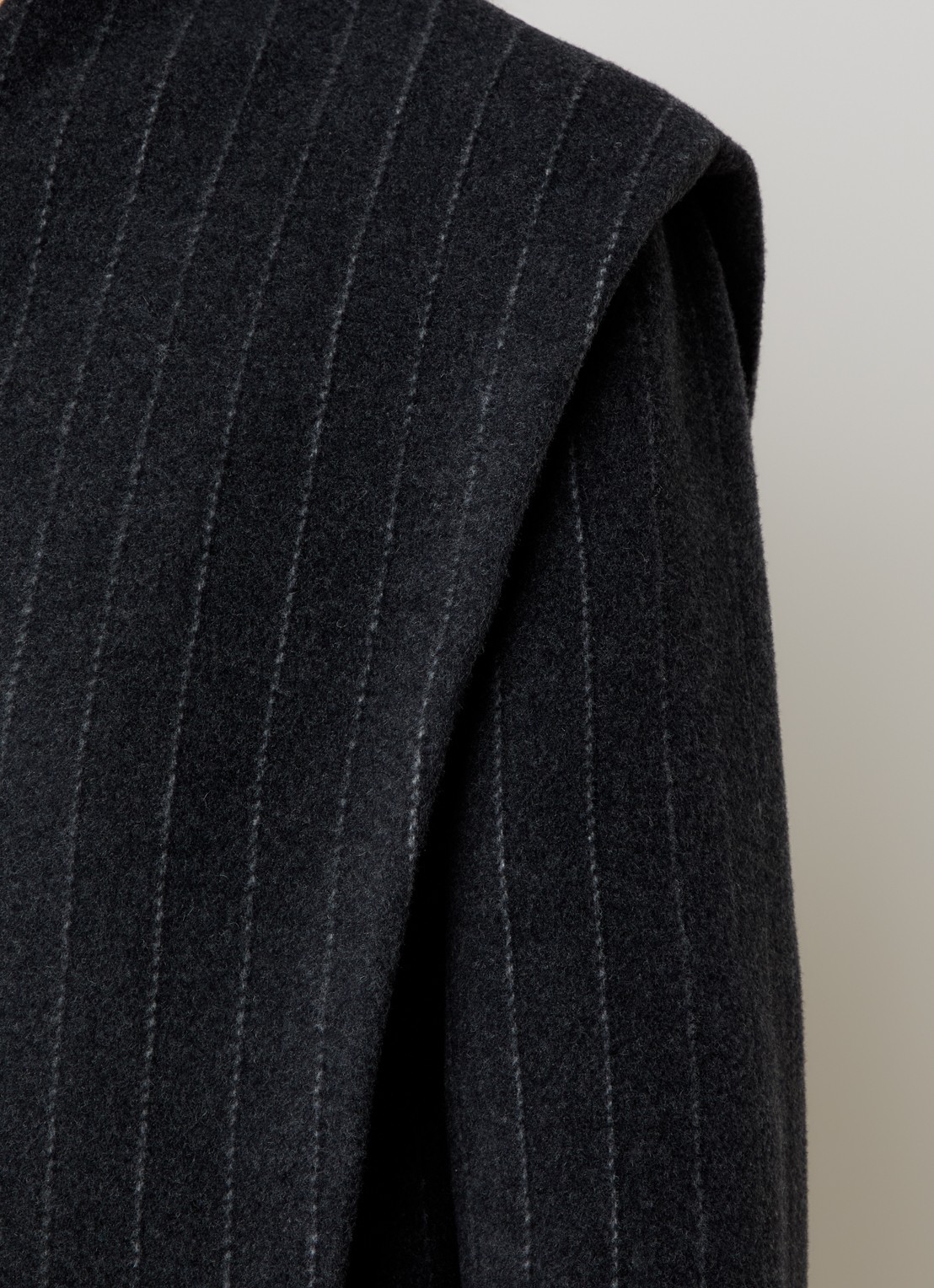 Isabel Marant Dyogo jack in wolblend met krijtstreep - detail 3 antraciet