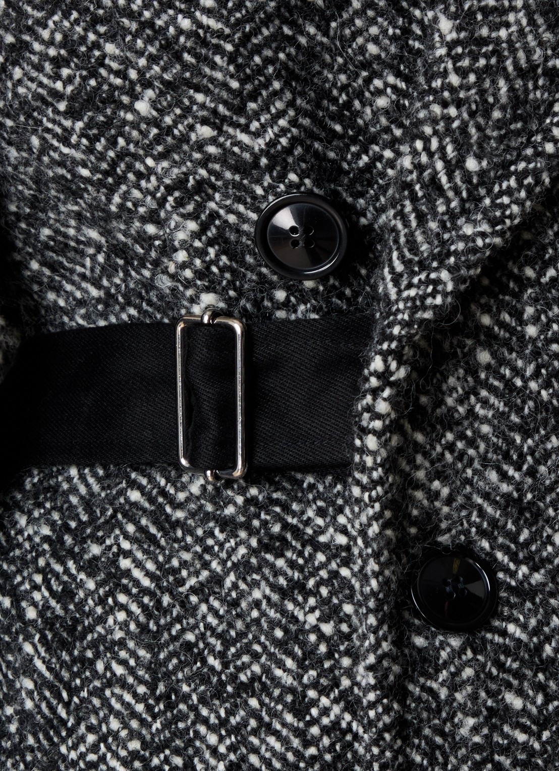 Isabel Marant Ebyane mantel in scheerwolblend - detail 4 donkergrijs
