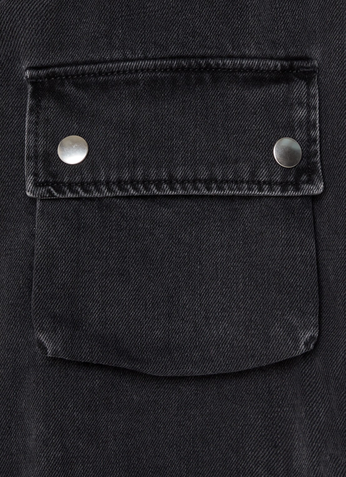 Isabel Marant Elize spijkerjas in linnenblend met klepzakken - detail 6 antraciet