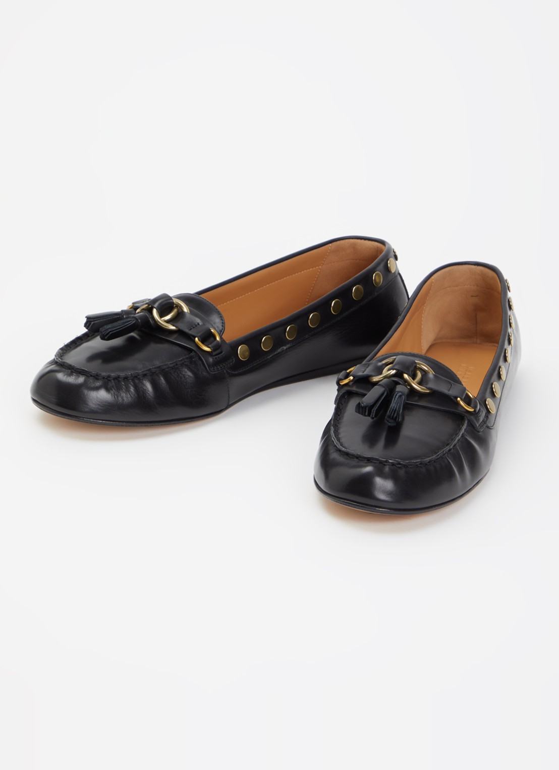 Isabel Marant Faxel loafer van kalfsleer met studs - detail 4 zwart