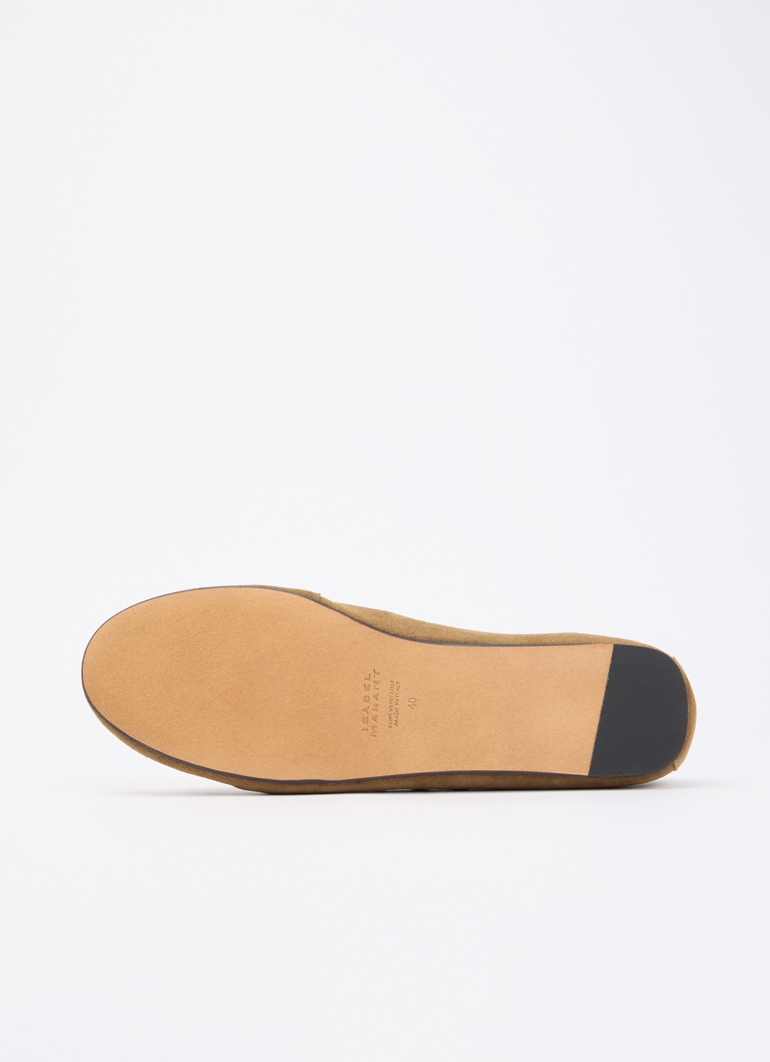 Isabel Marant Faxel loafer van kalfssuède met studs  - detail 4 camel