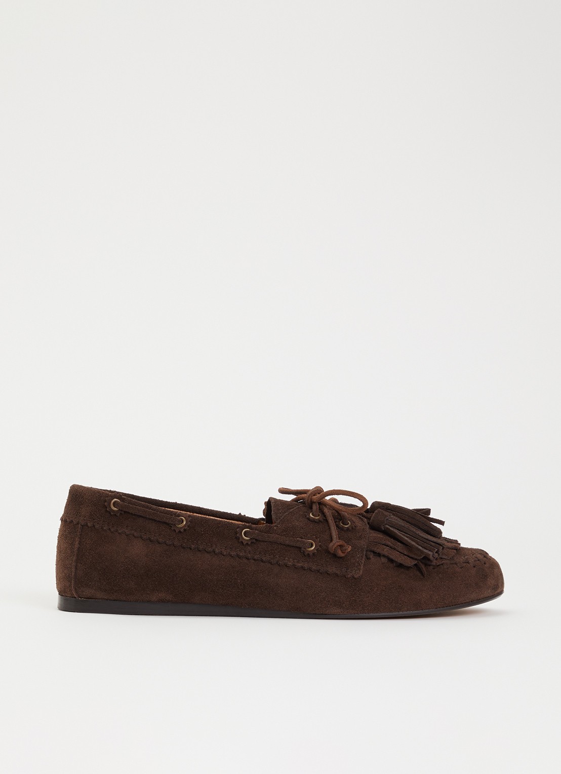 Isabel Marant Fersi bootschoen van kalfssuède - voorkant 6 donkerbruin