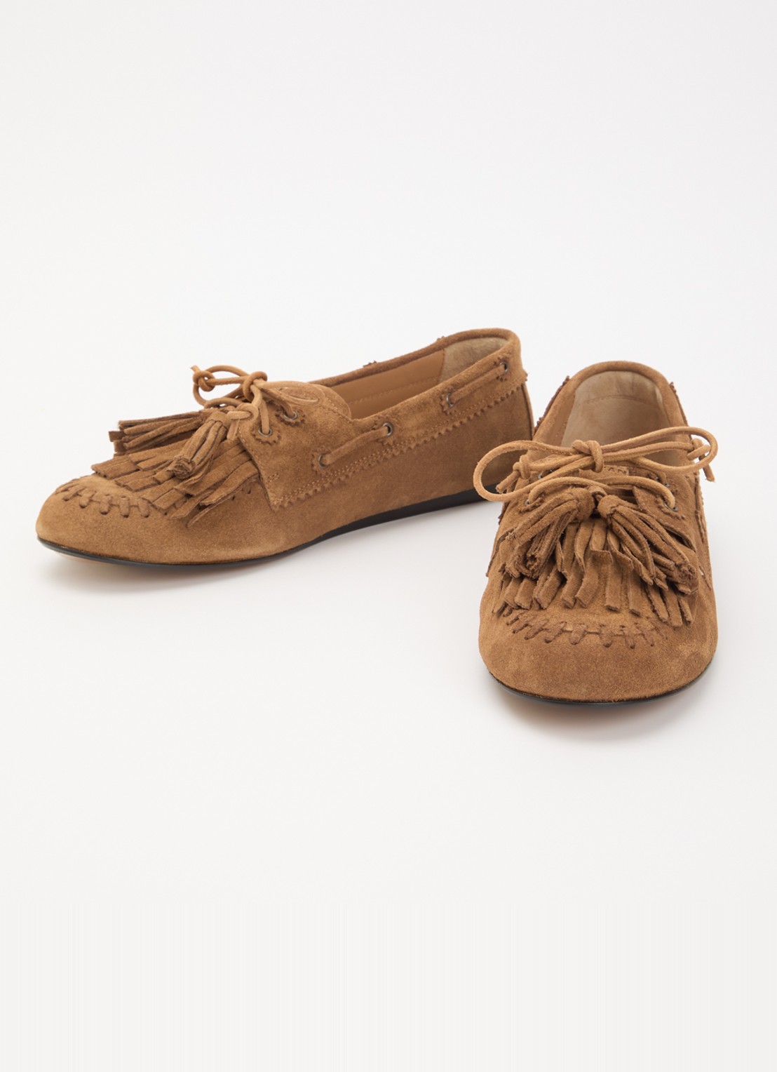 Isabel Marant Fersi mocassin van kalfssuéde  - detail bruin