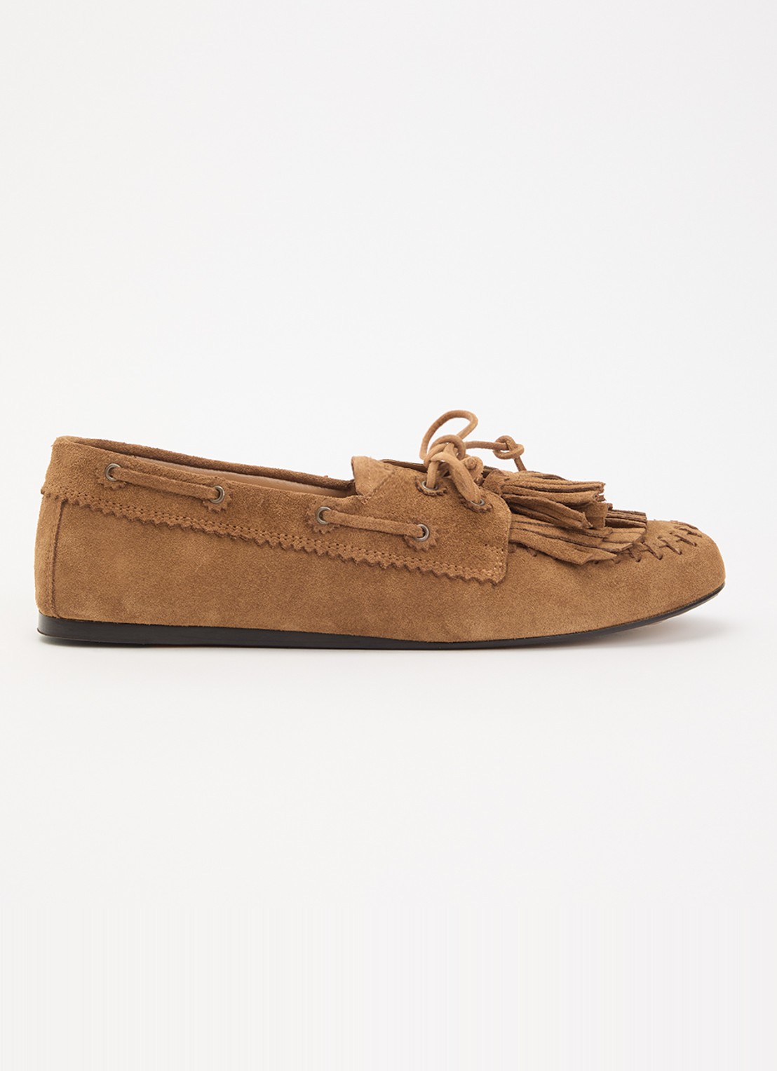 Isabel Marant Fersi mocassin van kalfssuéde  - voorkant 5 bruin