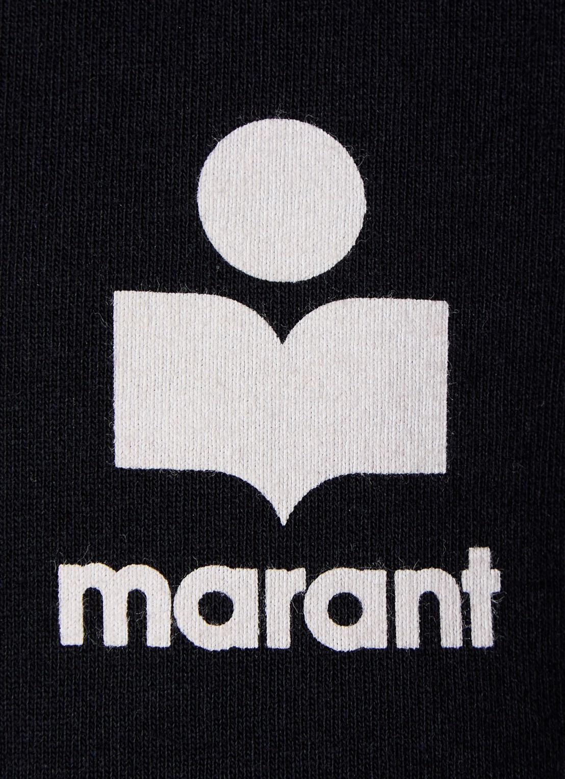 Isabel Marant Fijngebreide trui met logo- en backprint - detail 2 zwart