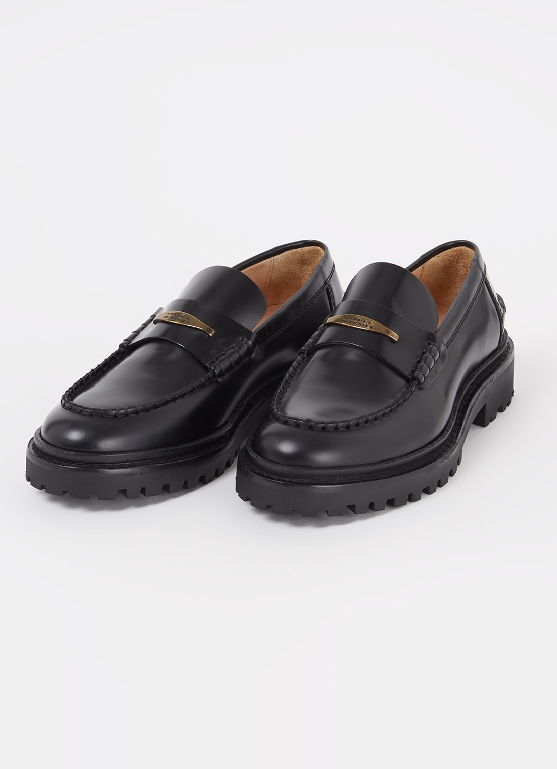 Isabel Marant Frezza loafer van kalfsleer - detail zwart