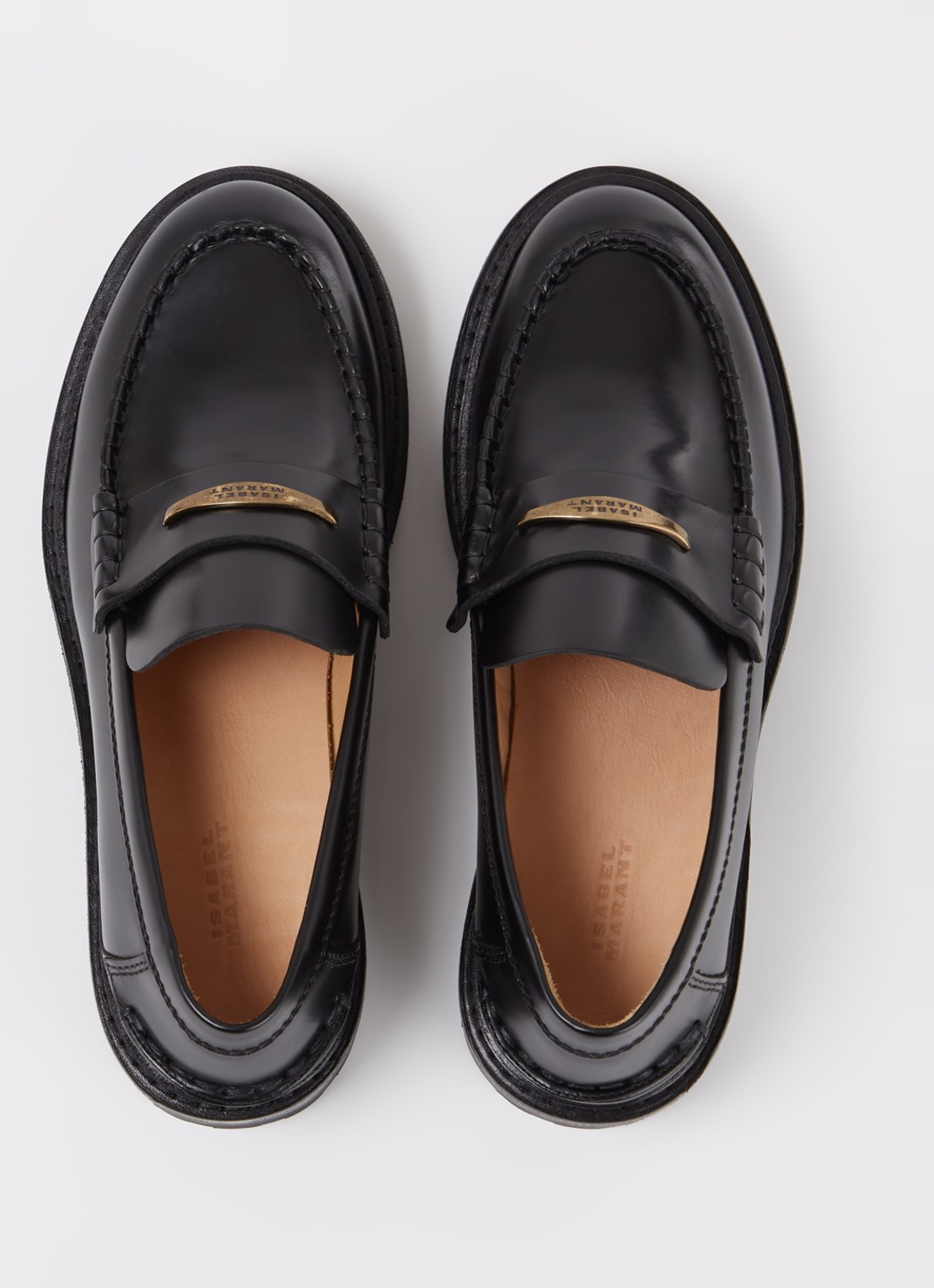 Isabel Marant Frezza loafer van kalfsleer - detail 3 zwart