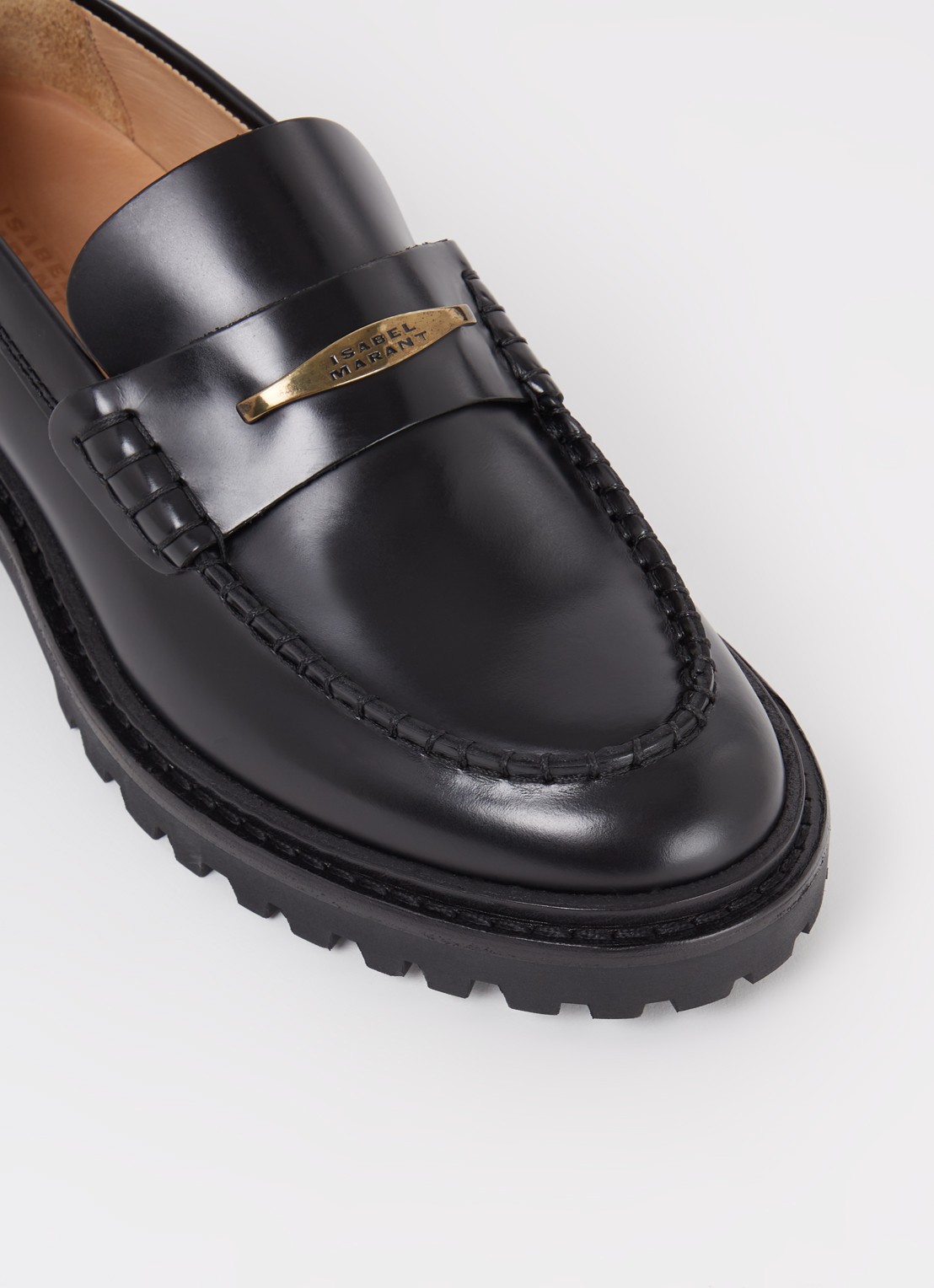 Isabel Marant Frezza loafer van kalfsleer - detail 4 zwart
