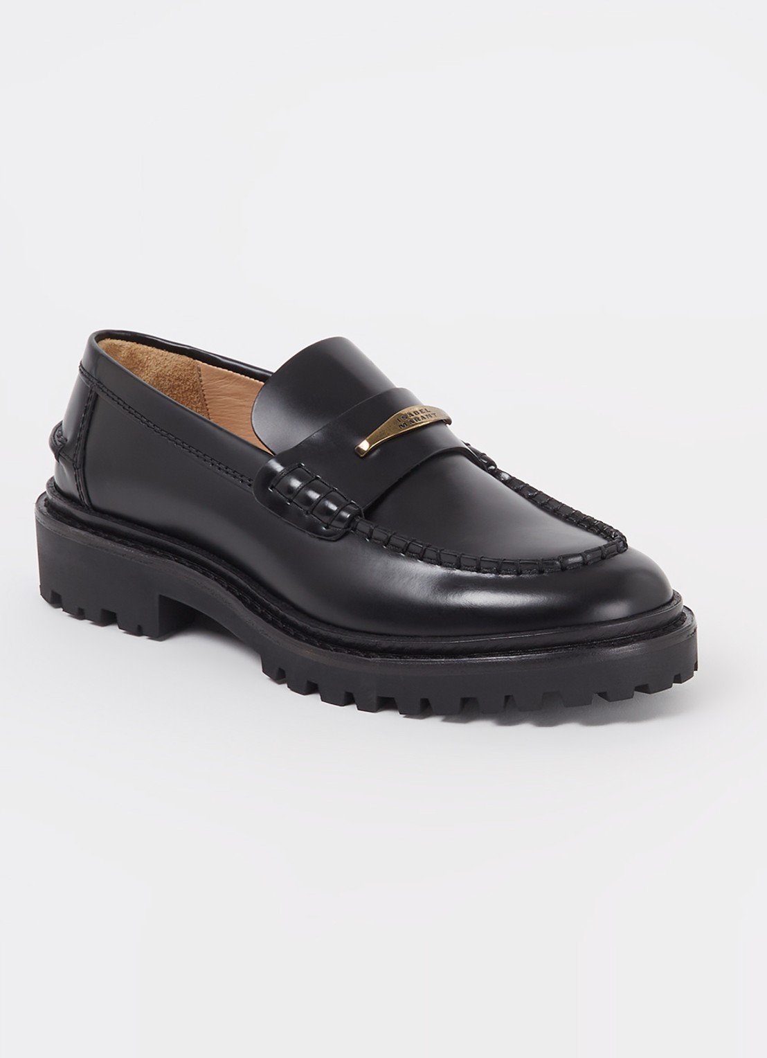 Isabel Marant Frezza loafer van kalfsleer - voorkant 6 zwart