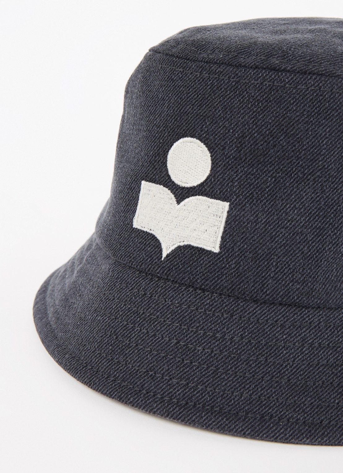 Isabel Marant Haley bucket hoed met logo - detail 3 grijs