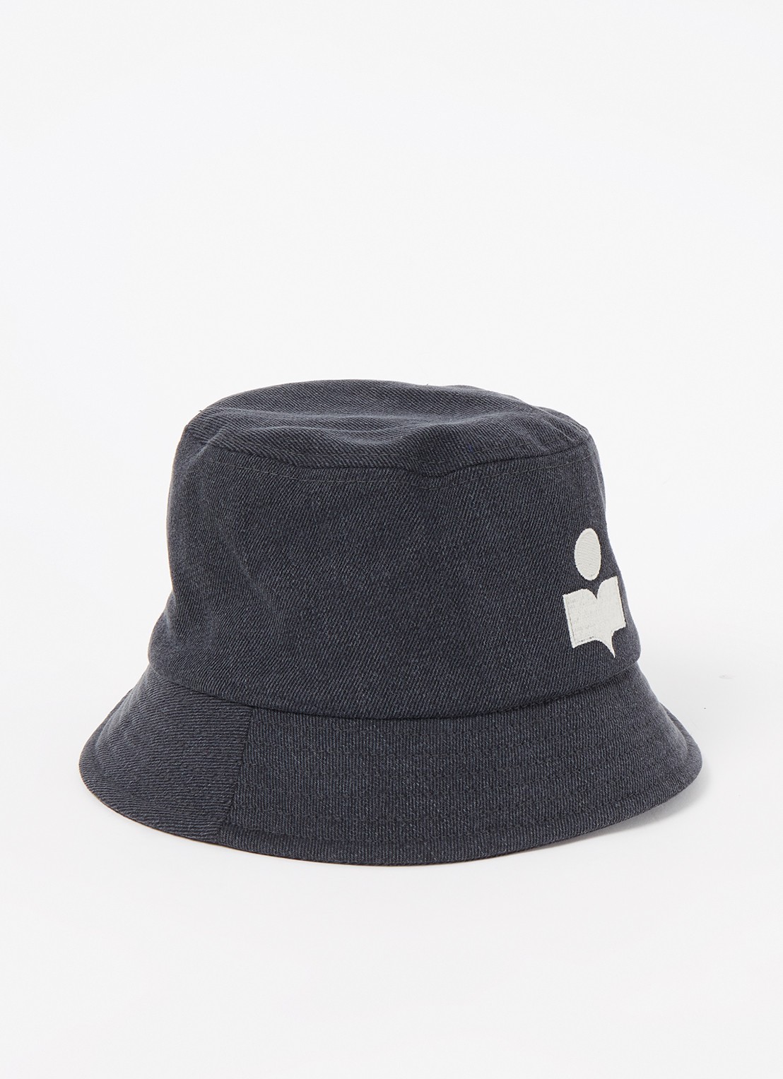 Isabel Marant Haley bucket hoed met logo - voorkant grijs