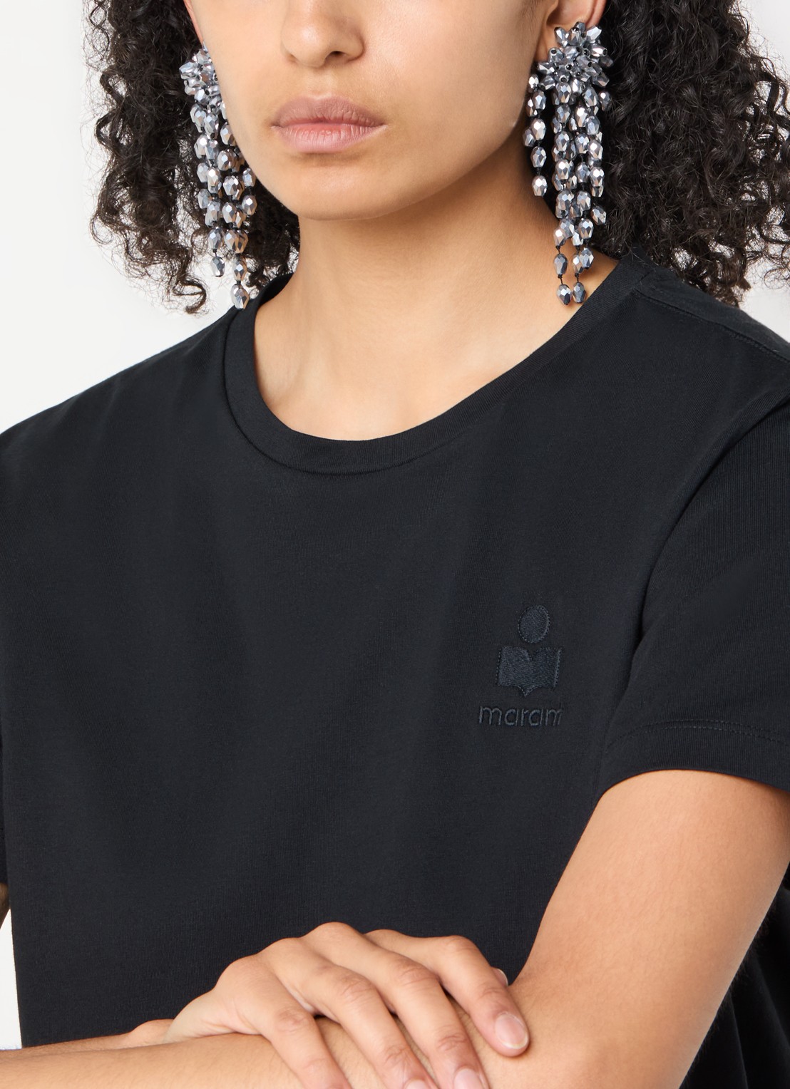 Isabel Marant Hanabi oorclips  - voorkant 3 antraciet