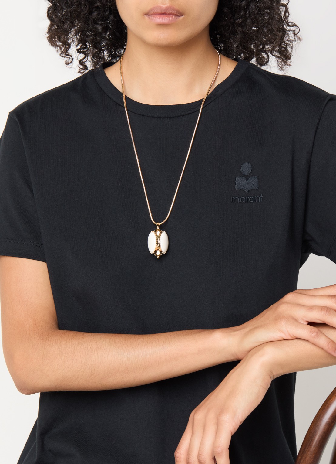 Isabel Marant Hanae ketting met hanger - voorkant 2 goud