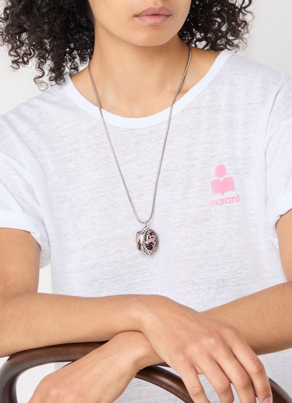 Isabel Marant Hanae ketting met hanger - voorkant 5 zilver