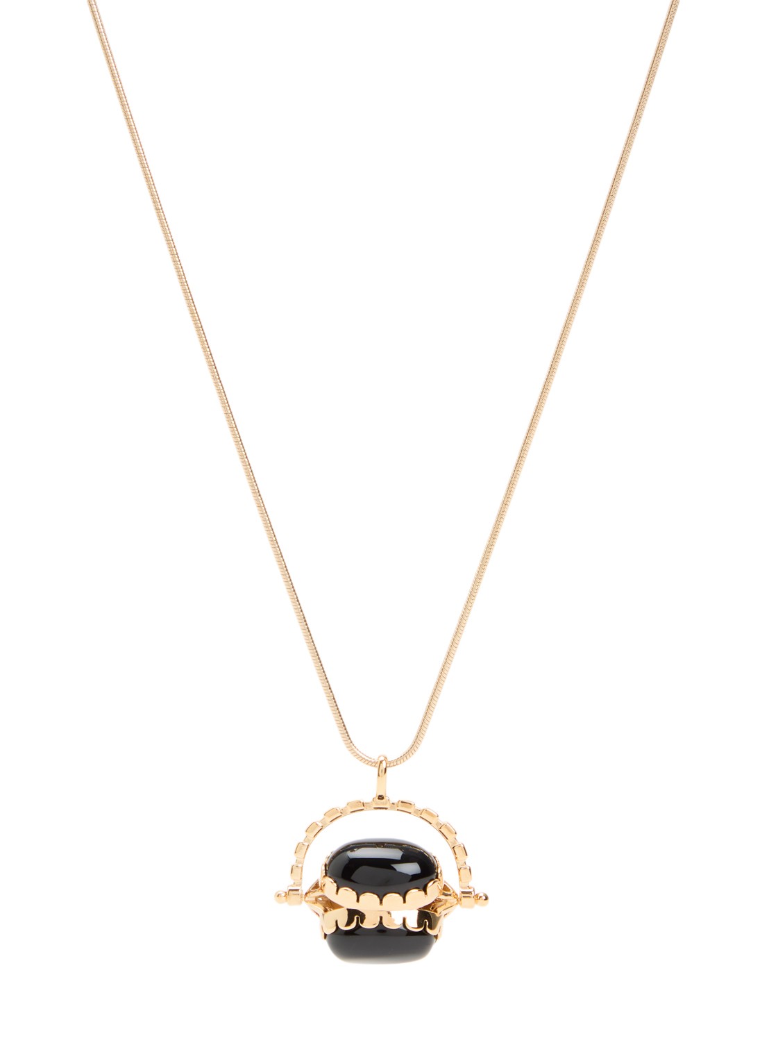 Isabel Marant Hanae ketting met hanger - voorkant 3 zwart