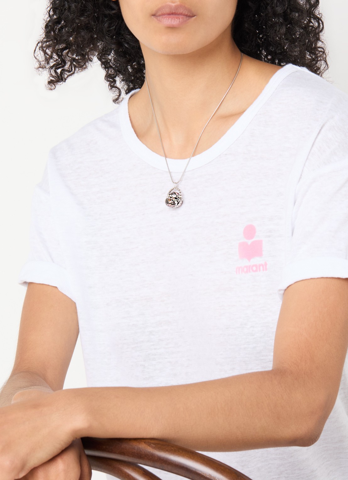 Isabel Marant Hanae ketting met hanger - voorkant 4 roze