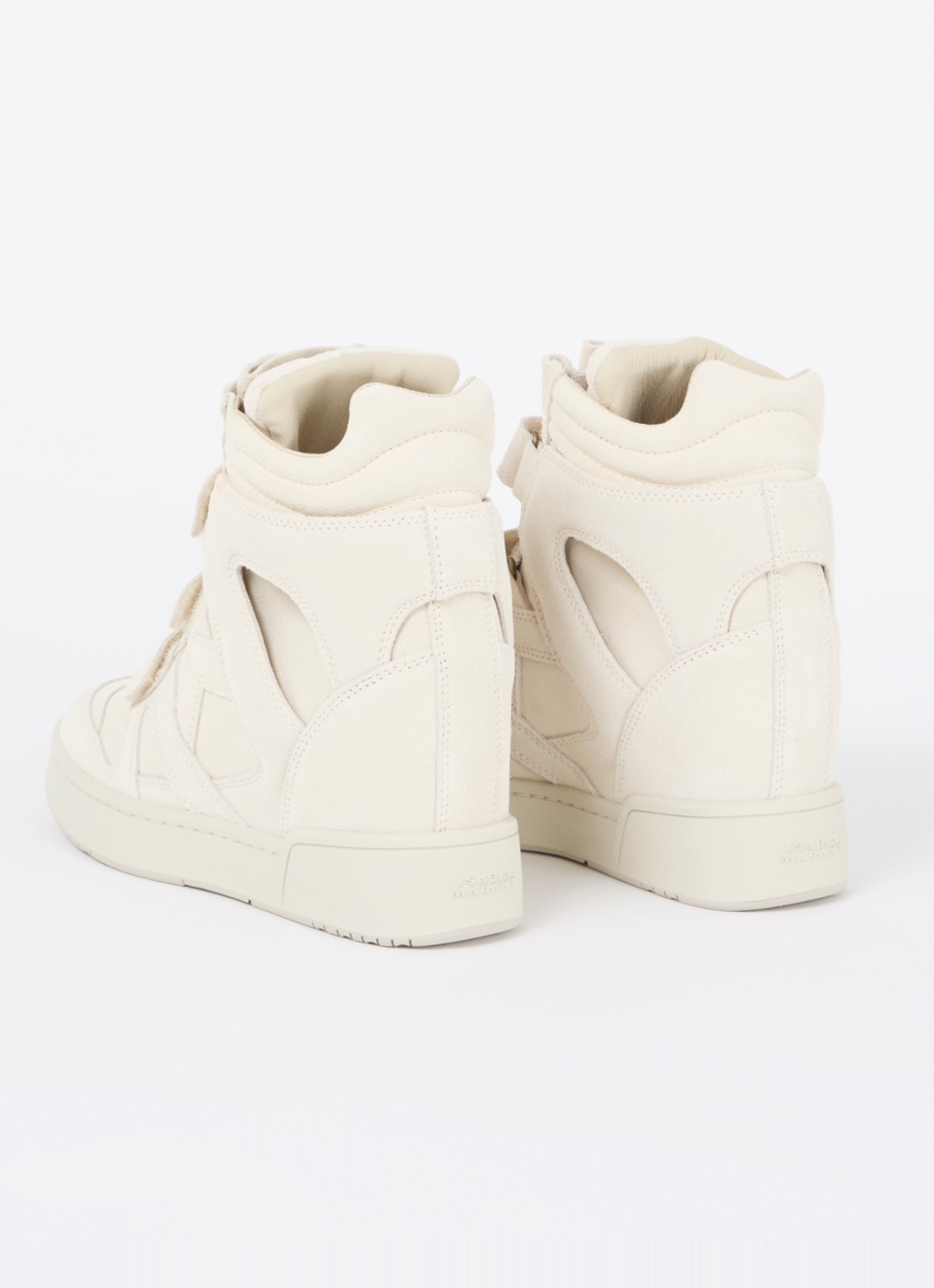 Isabel Marant IM3 sneaker van kalfssuède - achterkant 3 gebroken wit