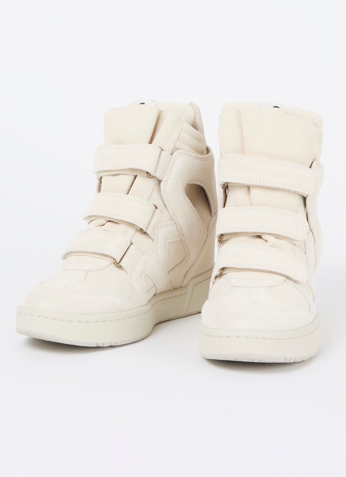 Isabel Marant IM3 sneaker van kalfssuède - detail 4 gebroken wit
