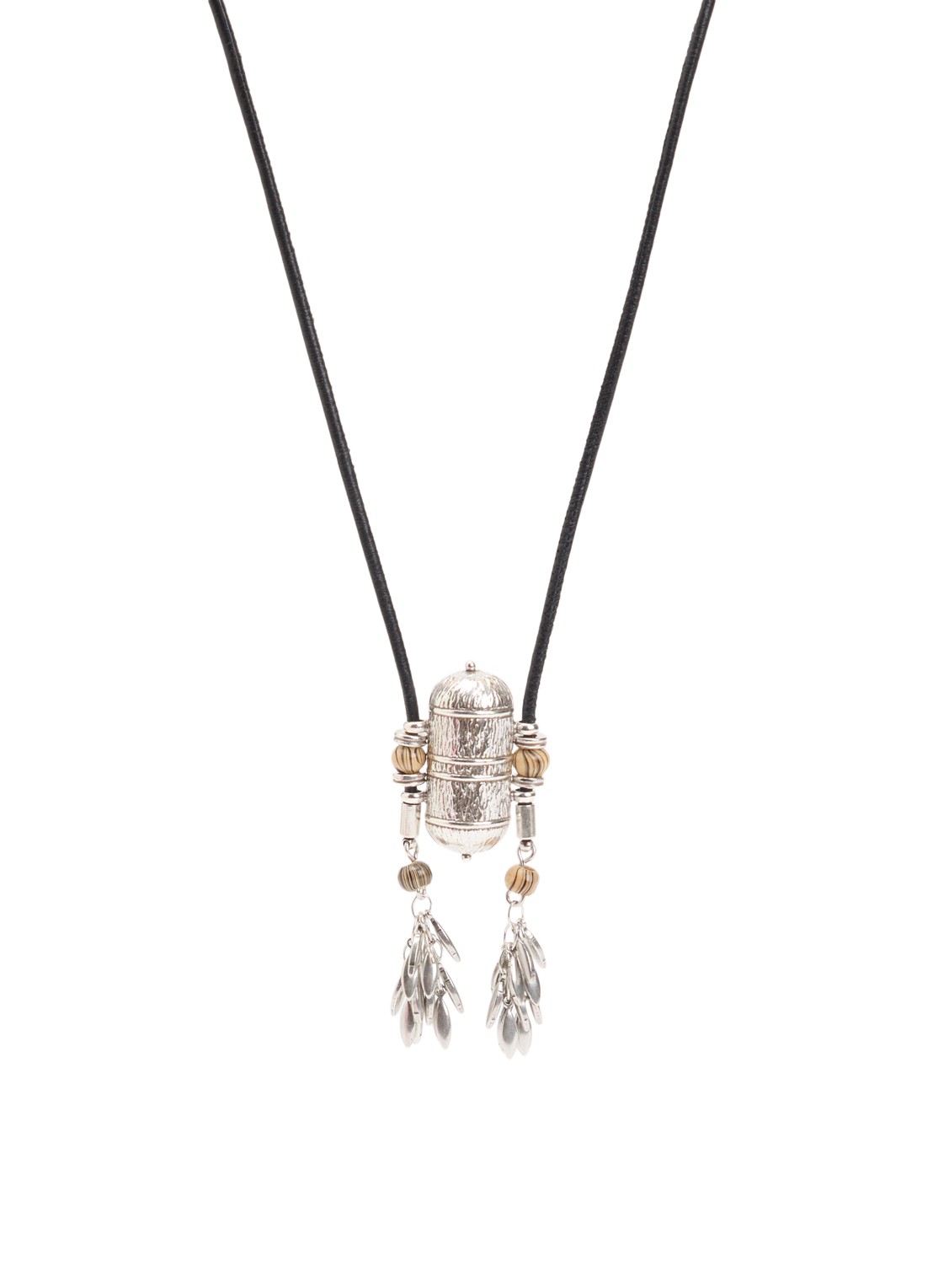 Isabel Marant Janis ketting met hanger - voorkant 4 zwart