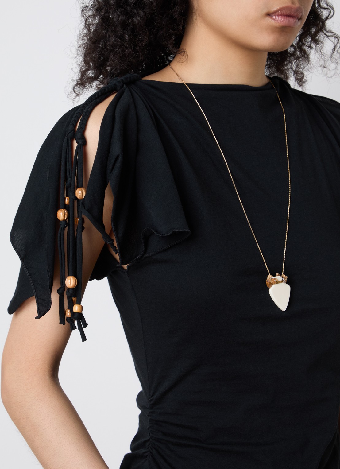 Isabel Marant Jazia top met gedrapeerd detail - detail 3 zwart