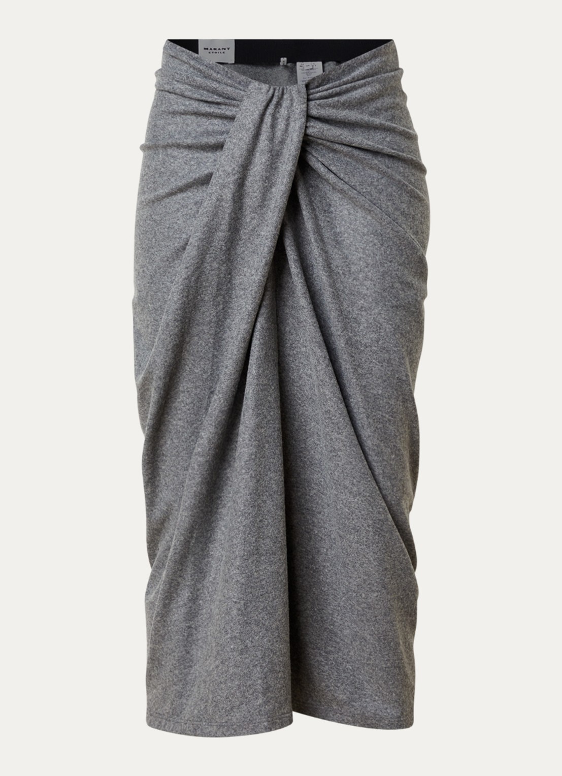 Isabel Marant Jeldia midi rok met stretch - voorkant 4 grijs