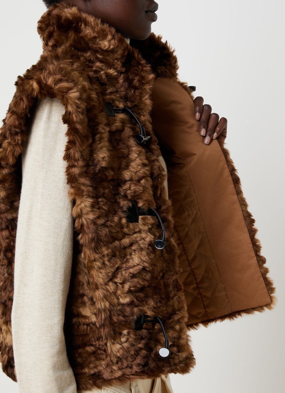 Isabel Marant Jocya gilet met steekzakken - detail 2 donkerbruin