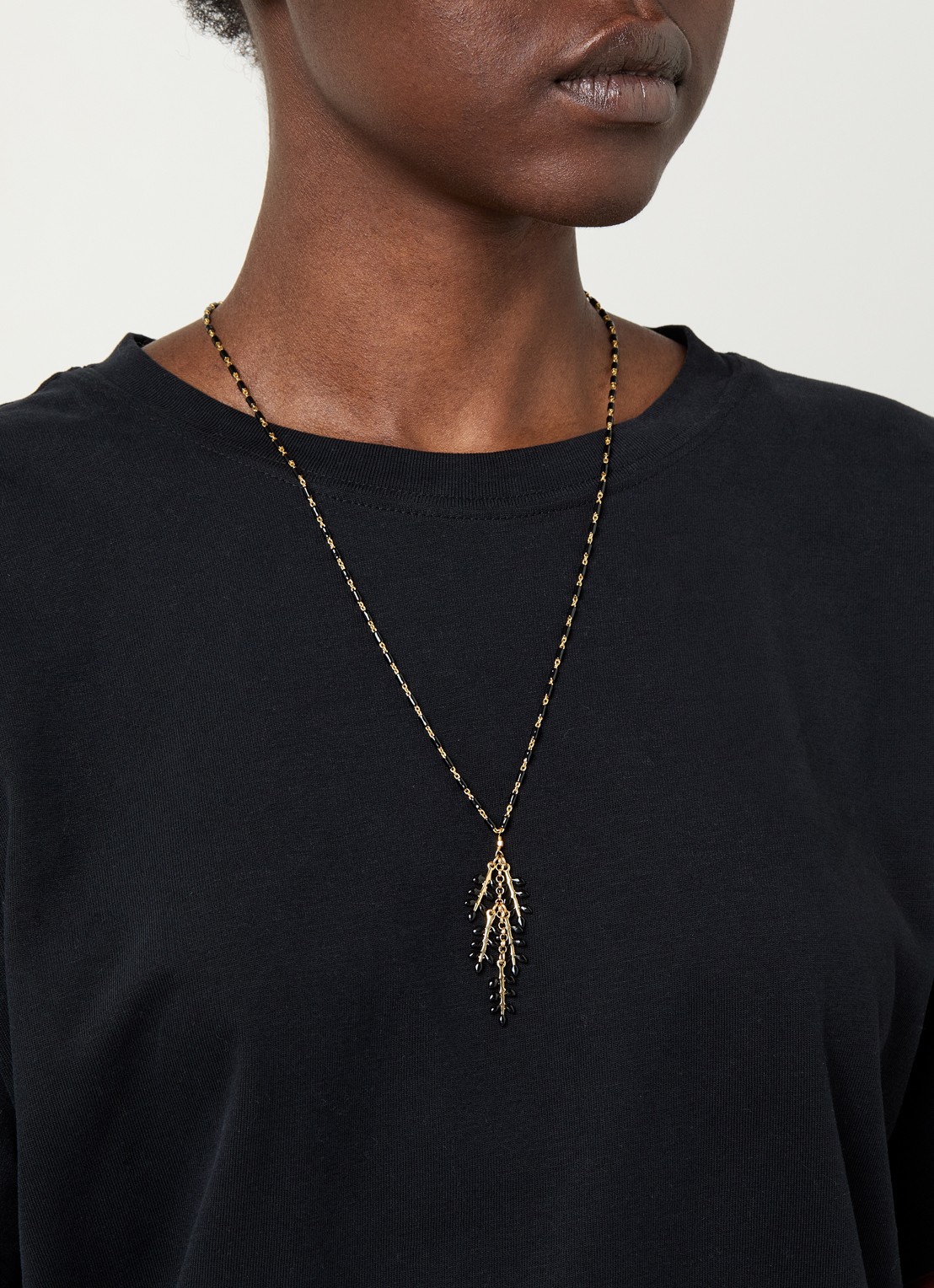 Isabel Marant Ketting met hanger - voorkant 2 zwart