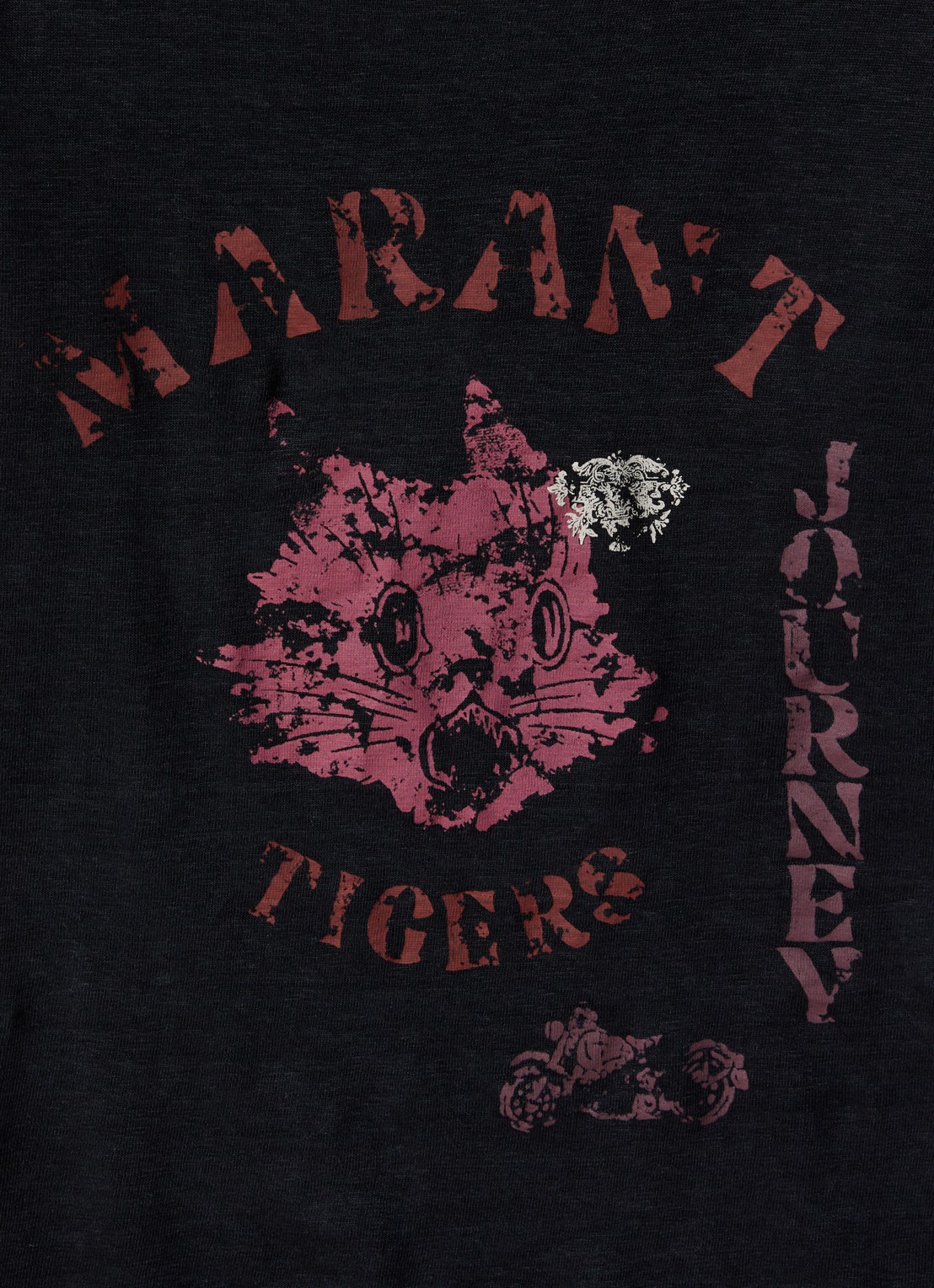 Isabel Marant Kiliann T-shirt van linnen met logoprint - detail 3 zwart