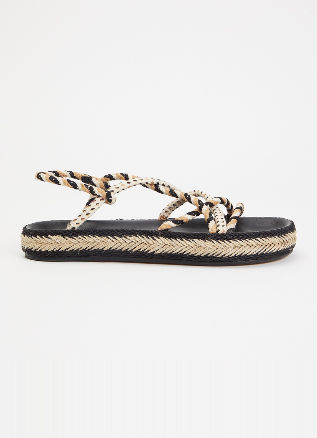 Isabel Marant Kitza sandaal van leer  - voorkant 6 zwart
